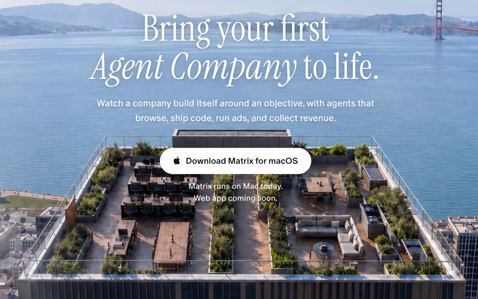 The front page of matrix.build